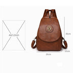 Women’s leather knapsack