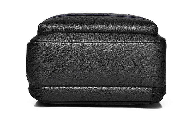 Business leather laptop backpack