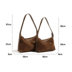 Sleek suede handbag for travel and errands