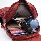 Designer-style leather backpack