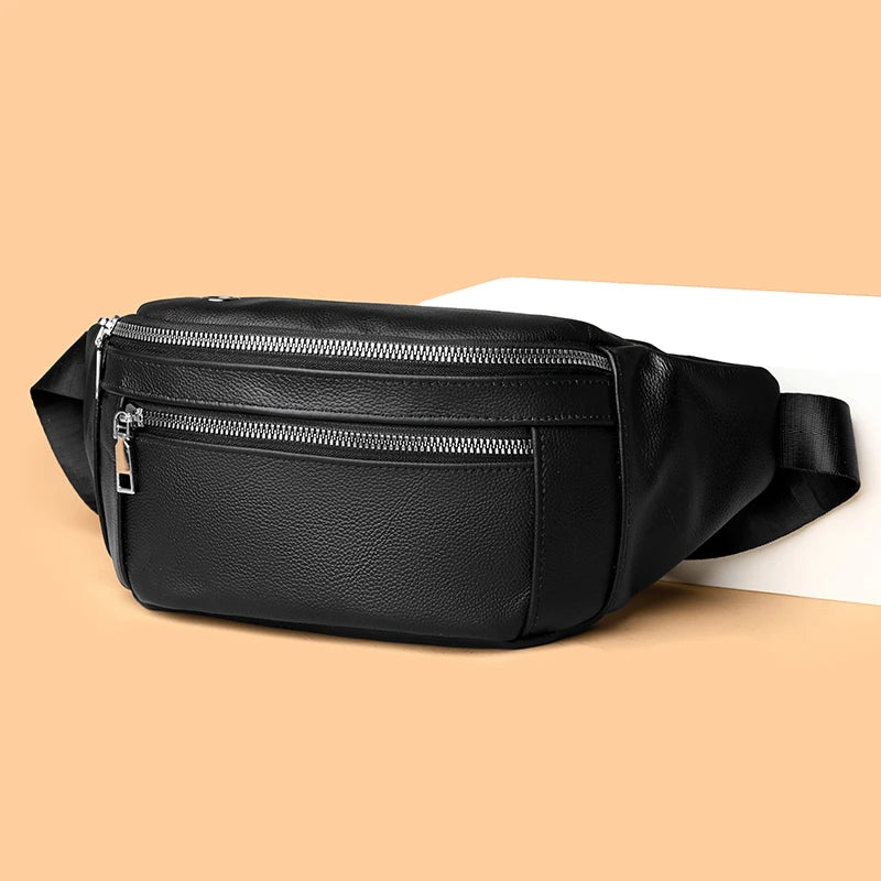 Soft leather crossbody bum bag