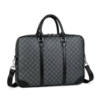 Designer-inspired leather laptop briefcase