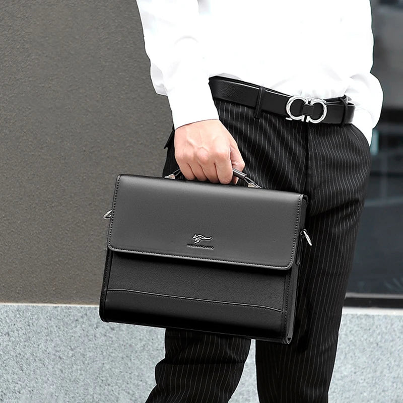 Executive leather laptop briefcase