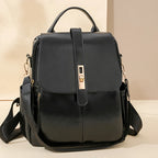 Leather flap satchel