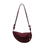 Women suede hobo bag