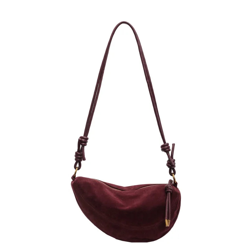 Women suede hobo bag