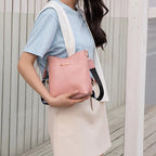 Classic leather shoulder bag for women