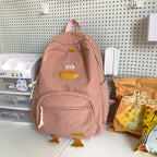 Cute duck corduroy backpack