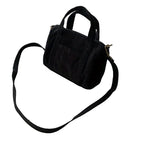 Corduroy purse with detachable shoulder strap