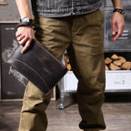 Retro leather clutch