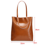 Vintage leather tote bag