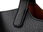 Structured leather tote bag