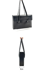 Women's leather laptop shoulder messenger bag