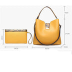 Medium leather tote handbag