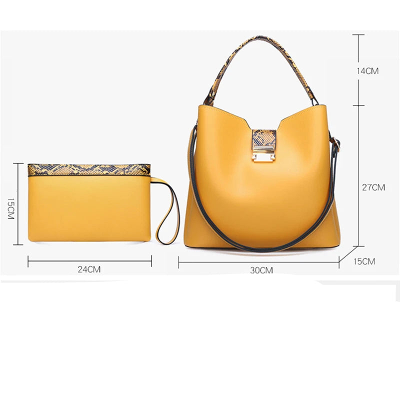 Medium leather tote handbag