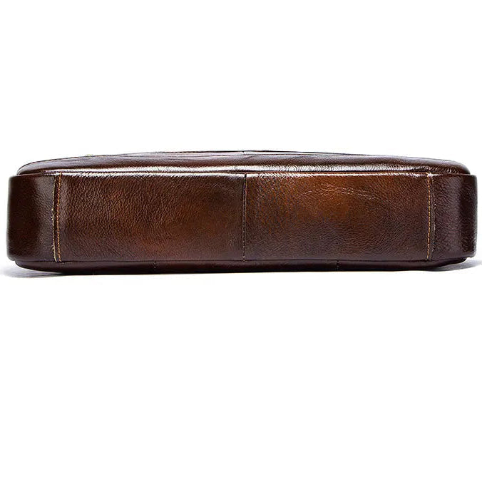 Classic leather laptop bag