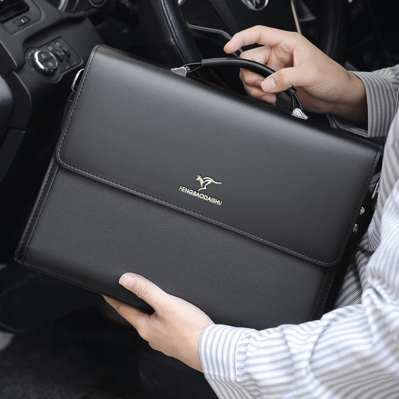 Men's formal leather briefcase