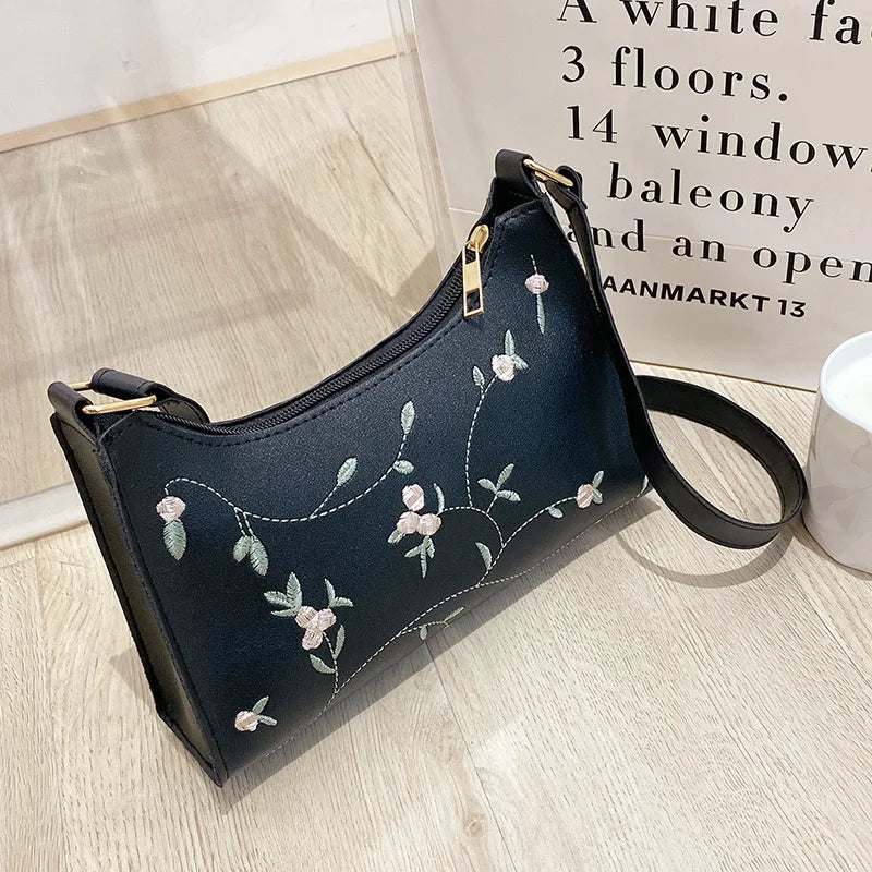 Sleek leather sling shoulder bag