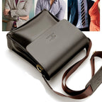 Sleek leather crossbody bag