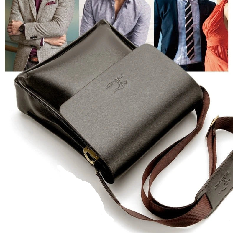 Sleek leather crossbody bag