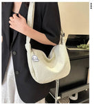 Corduroy handbag with adjustable shoulder strap