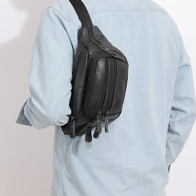 Smooth leather belt pouch