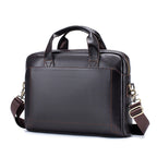 Professional leather laptop bag with handle