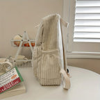 Versatile corduroy backpack