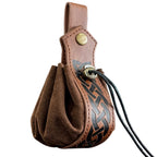 Medieval leather coin pouch