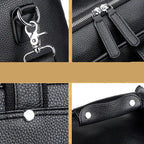Urban leather holdall with top handles