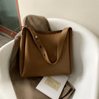 Elegant women's leather tote bag