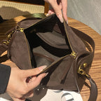 Everyday suede shoulder bag