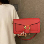 Designer inspired leather crossbody bag