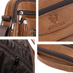 Fashionable leather crossbody bag