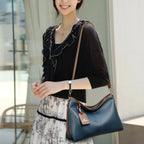 Leather handbag for work, shopping, or travel