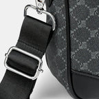Designer-inspired leather laptop briefcase