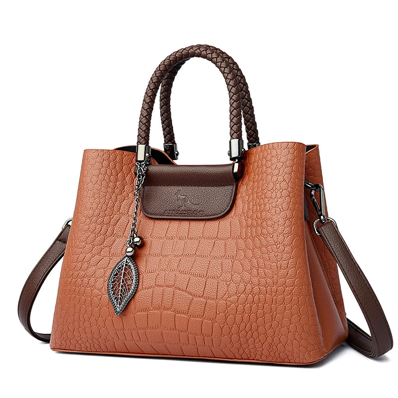 Vintage-inspired leather handbag