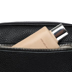 Textured leather crossbody bag