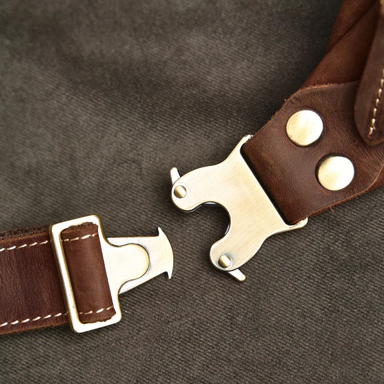 Streetwear-style leather bum bag