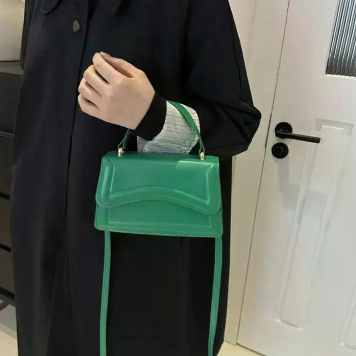Elegant small leather crossbody bag