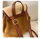 Classic suede backpack for women