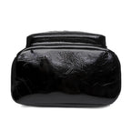 Women’s black leather backpack