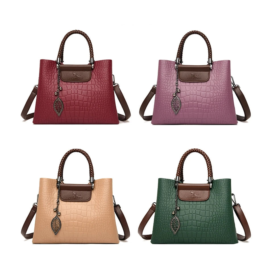 Vintage-inspired leather handbag