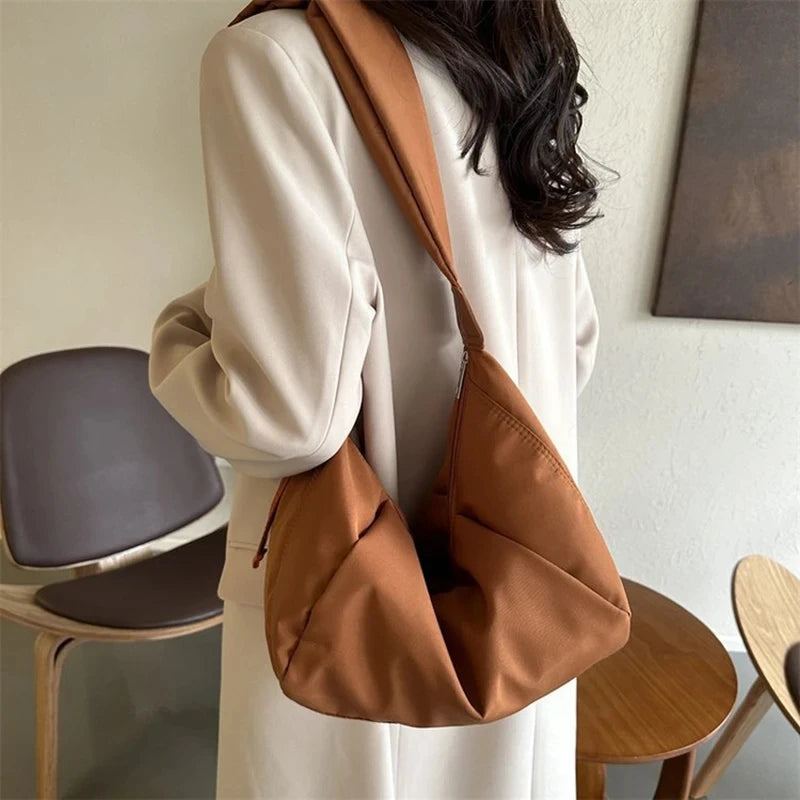 Casual nylon hobo bag