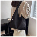 Women’s casual corduroy shoulder tote bag