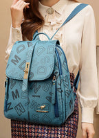 Designer-style leather backpack