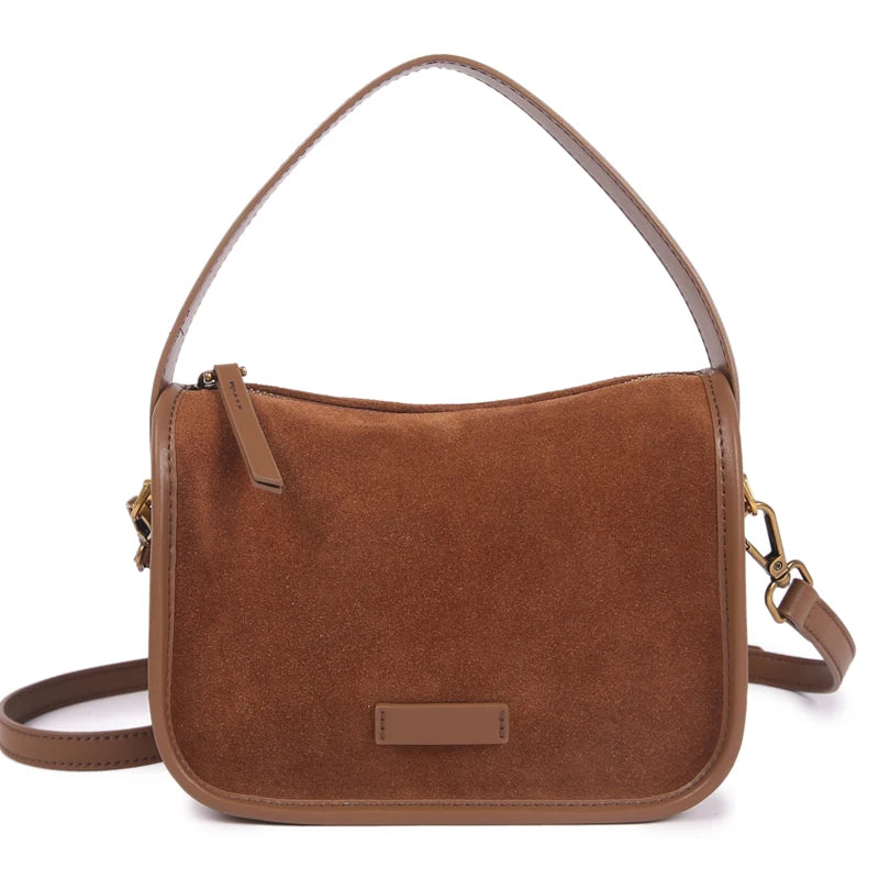 Everyday suede shoulder bag