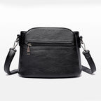 Square leather shoulder purse