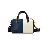 Retro large strap denim shoulder handbag