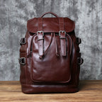 Heavy-duty leather rucksack